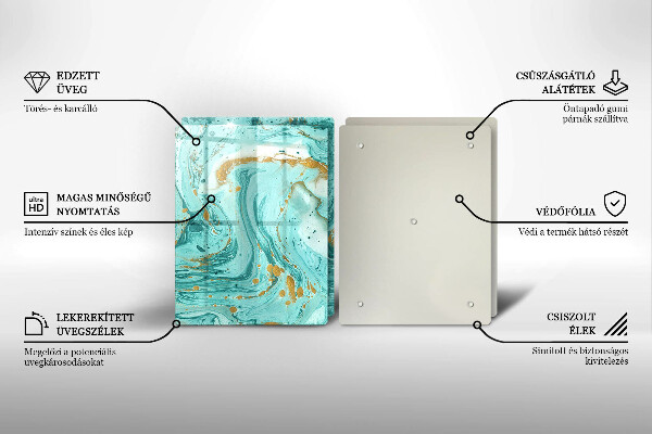 Sklo za varnú dosku Modrá abstrakcia