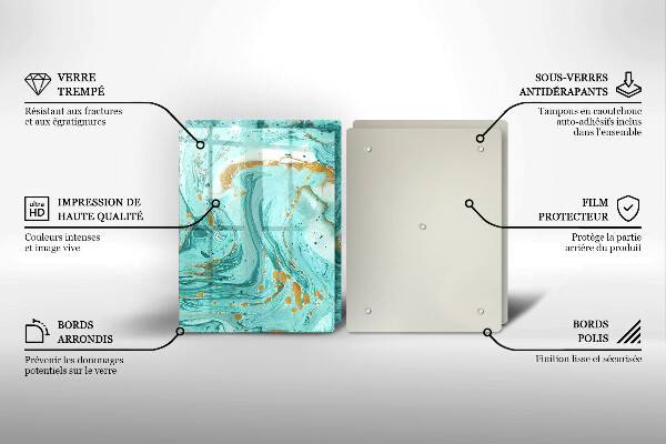 Sklo za varnú dosku Modrá abstrakcia