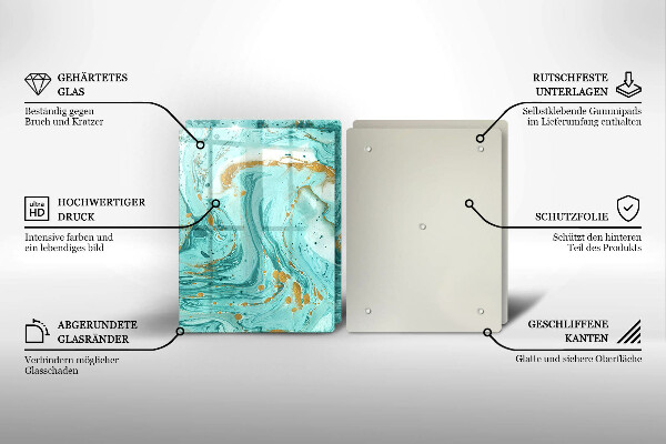 Sklo za varnú dosku Modrá abstrakcia