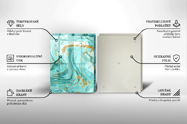 Sklo za varnú dosku Modrá abstrakcia