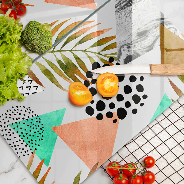 Sklo za varnú dosku Vzor boho listov