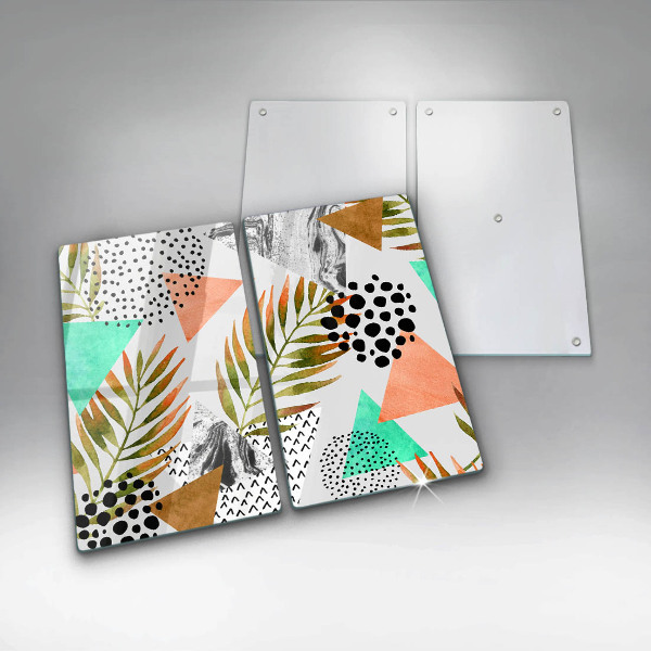 Sklo za varnú dosku Vzor boho listov