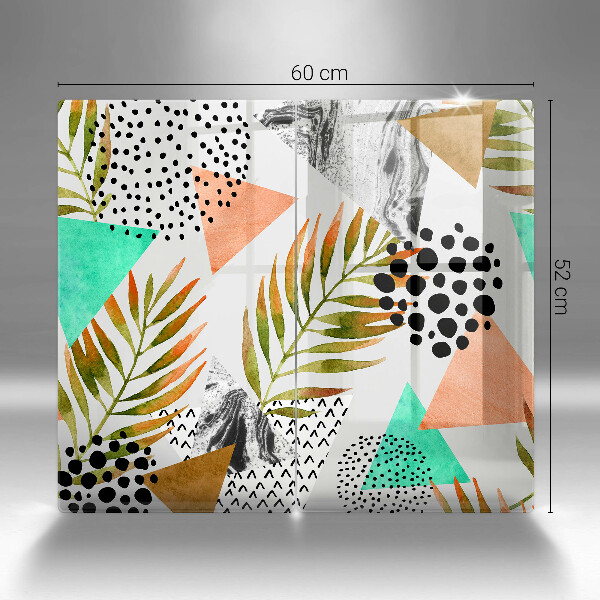 Sklo za varnú dosku Vzor boho listov