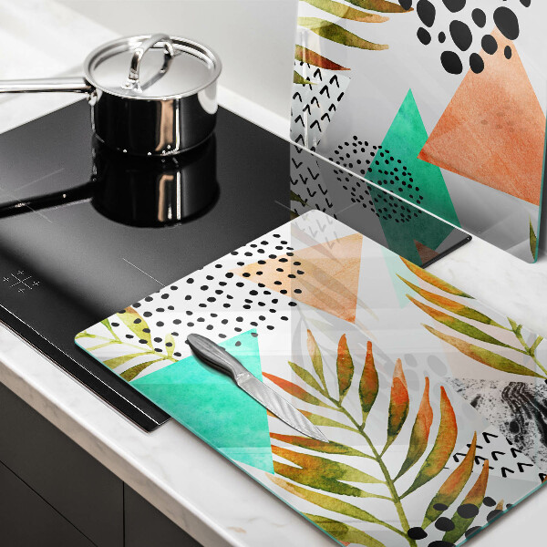 Sklo za varnú dosku Vzor boho listov