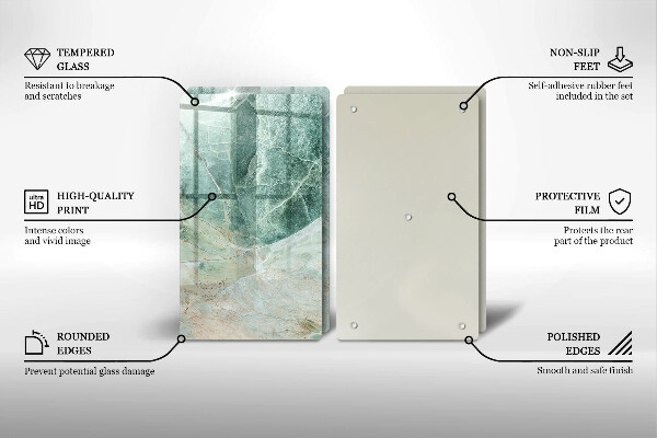 Tvrdené sklo za varnú dosku Kamenná štruktúra