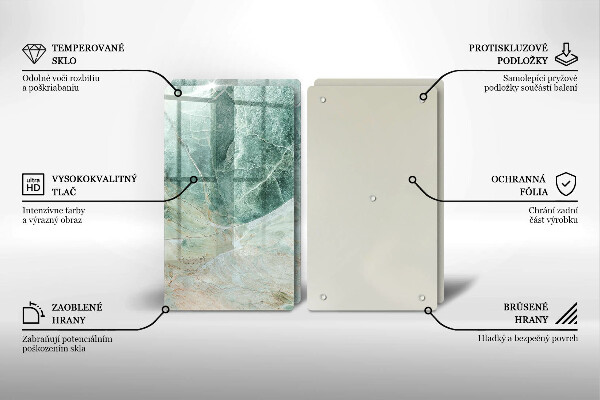 Tvrdené sklo za varnú dosku Kamenná štruktúra