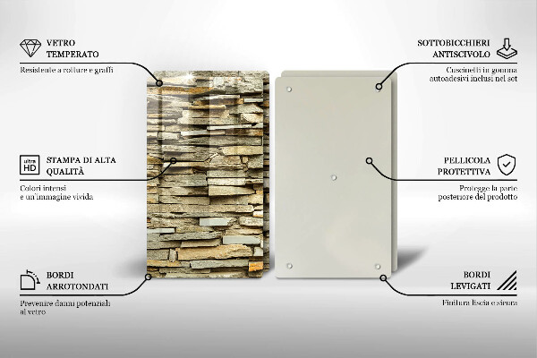 Sklo za varnú dosku Dekoratívne kamene