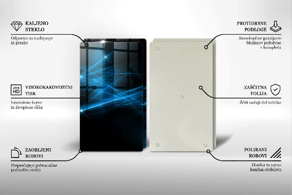 Sklo za varnú dosku Abstraktný modrý dym