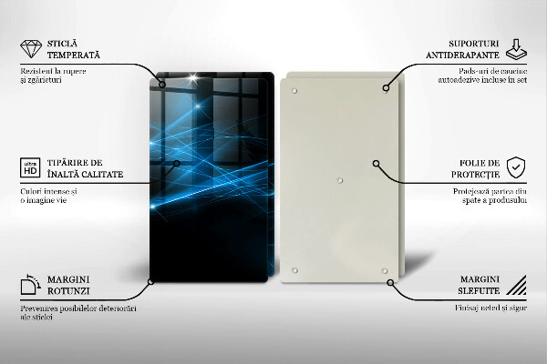 Sklo za varnú dosku Abstraktný modrý dym