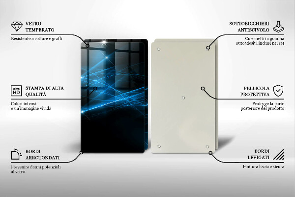 Sklo za varnú dosku Abstraktný modrý dym