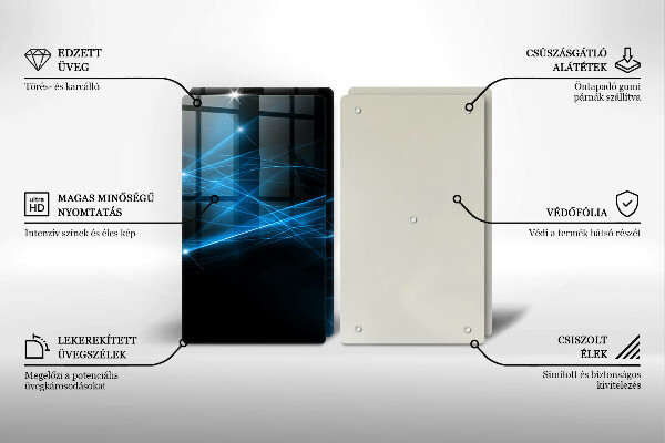 Sklo za varnú dosku Abstraktný modrý dym