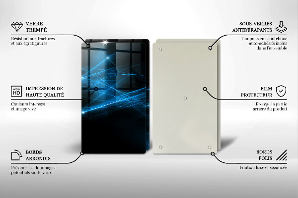 Sklo za varnú dosku Abstraktný modrý dym