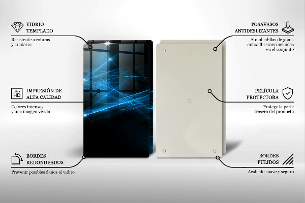 Sklo za varnú dosku Abstraktný modrý dym