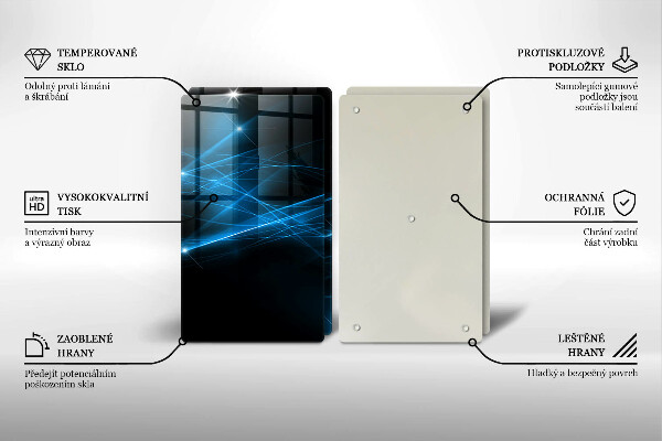 Sklo za varnú dosku Abstraktný modrý dym