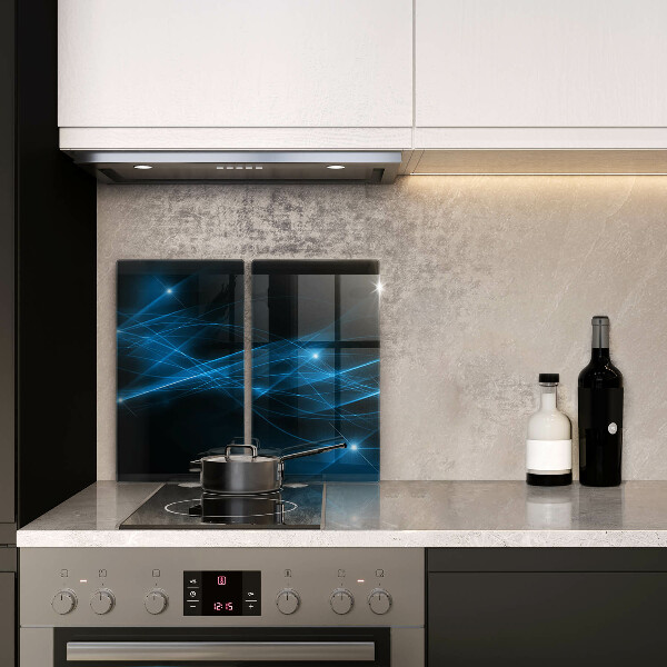 Sklo za varnú dosku Abstraktný modrý dym