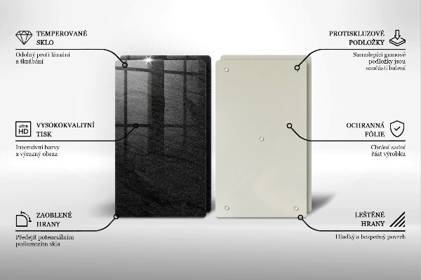 Sklo za varnú dosku Textúra kameňa