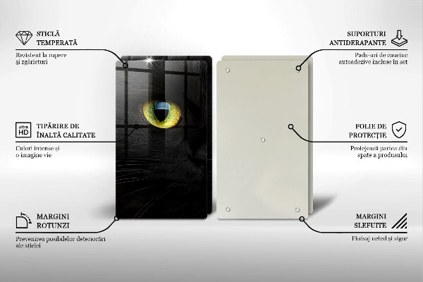 Sklo za varnú dosku Zvieracie mačacie oči