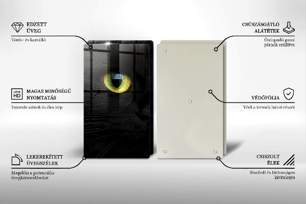 Sklo za varnú dosku Zvieracie mačacie oči