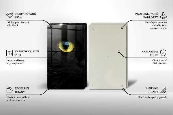 Sklo za varnú dosku Zvieracie mačacie oči