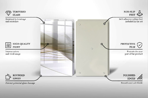 Sklo za varnú dosku Dizajn abstraktných línií