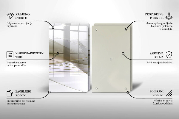 Sklo za varnú dosku Dizajn abstraktných línií