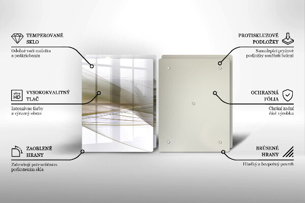 Sklo za varnú dosku Dizajn abstraktných línií