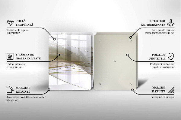 Sklo za varnú dosku Dizajn abstraktných línií