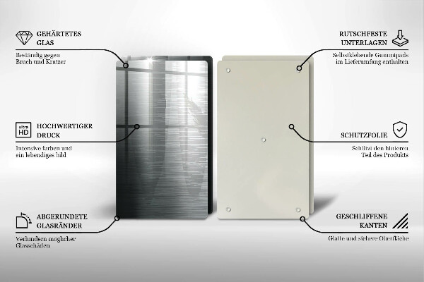 Sklo za varnú dosku Kovová textúra