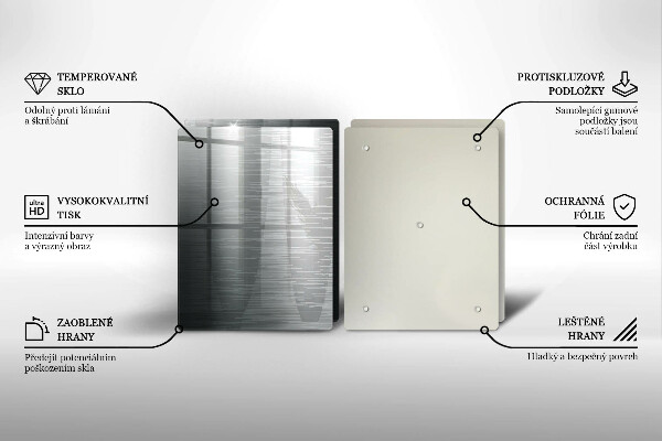 Sklo za varnú dosku Kovová textúra