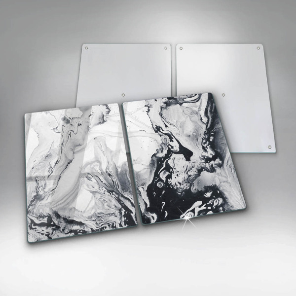 Tvrdené sklo za varnú dosku Atramentová abstrakcia