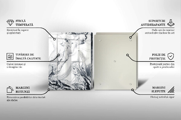 Tvrdené sklo za varnú dosku Atramentová abstrakcia