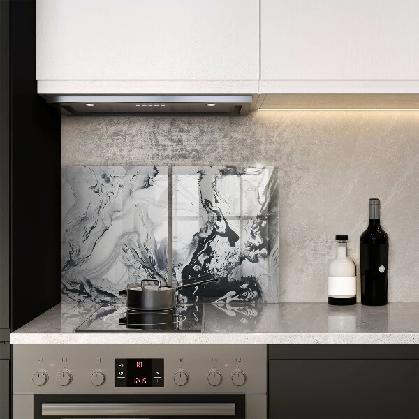 Tvrdené sklo za varnú dosku Atramentová abstrakcia