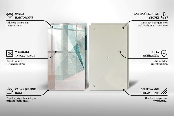 Tvrdené sklo za varnú dosku Ostrá abstrakcia