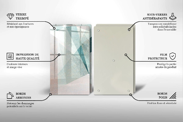 Tvrdené sklo za varnú dosku Ostrá abstrakcia