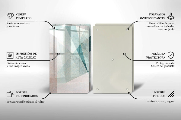 Tvrdené sklo za varnú dosku Ostrá abstrakcia