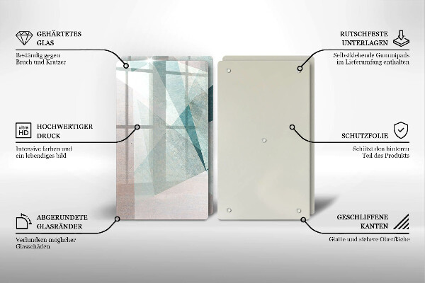 Tvrdené sklo za varnú dosku Ostrá abstrakcia