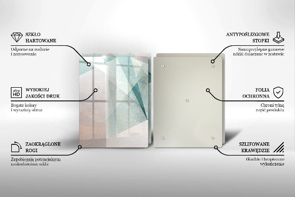 Tvrdené sklo za varnú dosku Ostrá abstrakcia