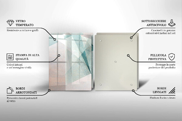 Tvrdené sklo za varnú dosku Ostrá abstrakcia