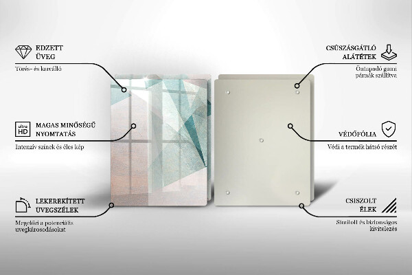 Tvrdené sklo za varnú dosku Ostrá abstrakcia