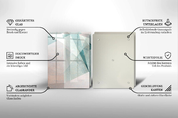 Tvrdené sklo za varnú dosku Ostrá abstrakcia