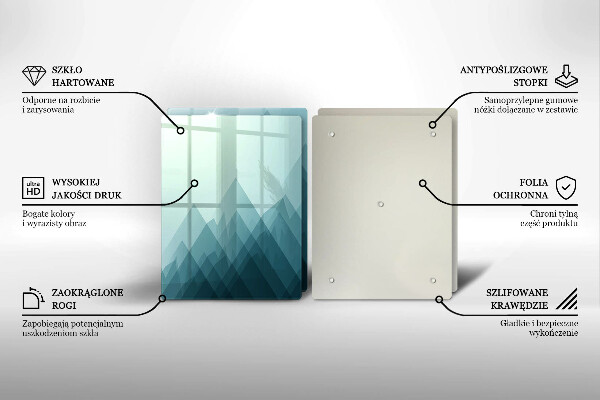 Sklo za varnú dosku Abstraktné hory