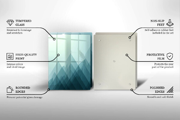 Sklo za varnú dosku Abstraktné hory