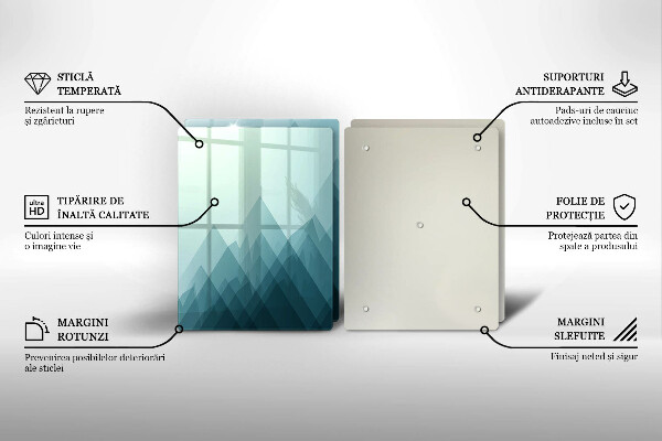Sklo za varnú dosku Abstraktné hory