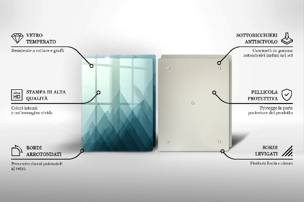 Sklo za varnú dosku Abstraktné hory