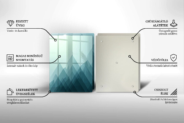 Sklo za varnú dosku Abstraktné hory