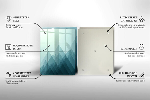 Sklo za varnú dosku Abstraktné hory