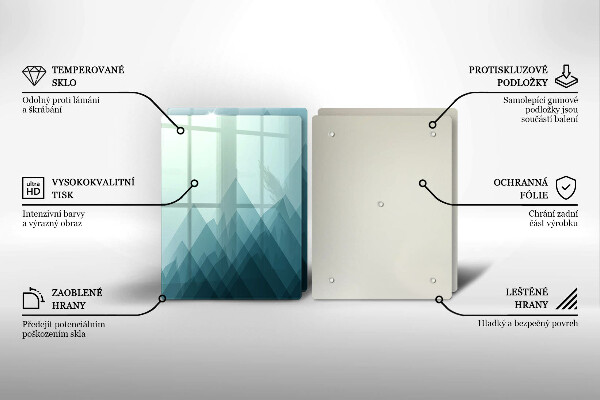 Sklo za varnú dosku Abstraktné hory