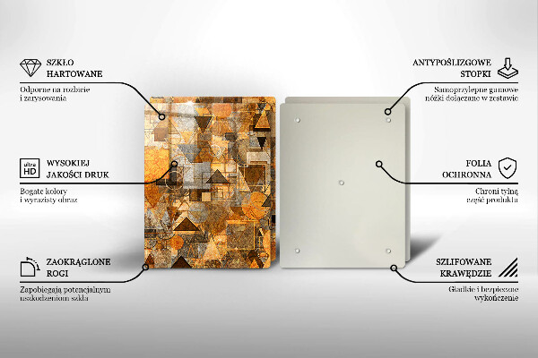 Sklo za varnú dosku Bezšvový vzor geometrických útvarov