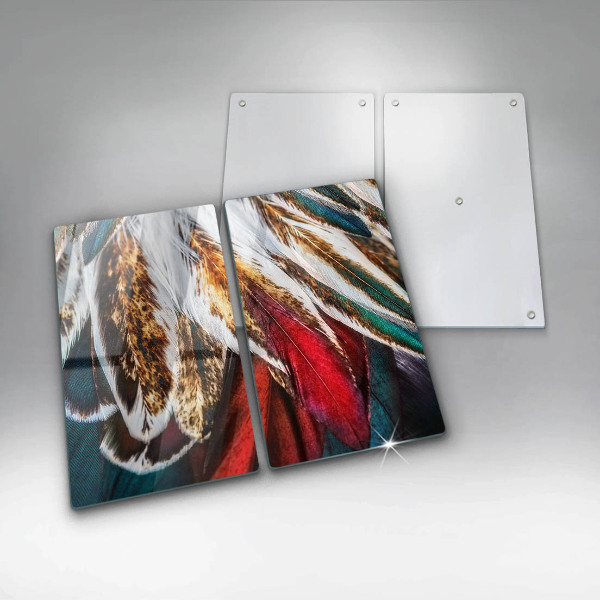 Sklo za varnú dosku Boho vtáčie perie