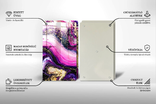 Sklo za varnú dosku Abstraktné prevedenie zlaté